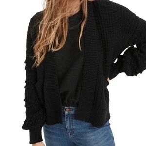 Madewell Bobble Sleeve Open Knit Cardigan